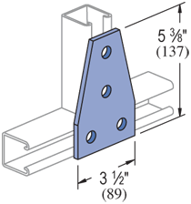 P1358 - 4 Hole, Flat Plate Fitting | Unistrut Hawaii | Honolulu, Hawaii