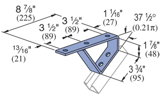 P2655 - 37-1/2° Stair Tread Support | Unistrut Hawaii | Honolulu, Hawaii