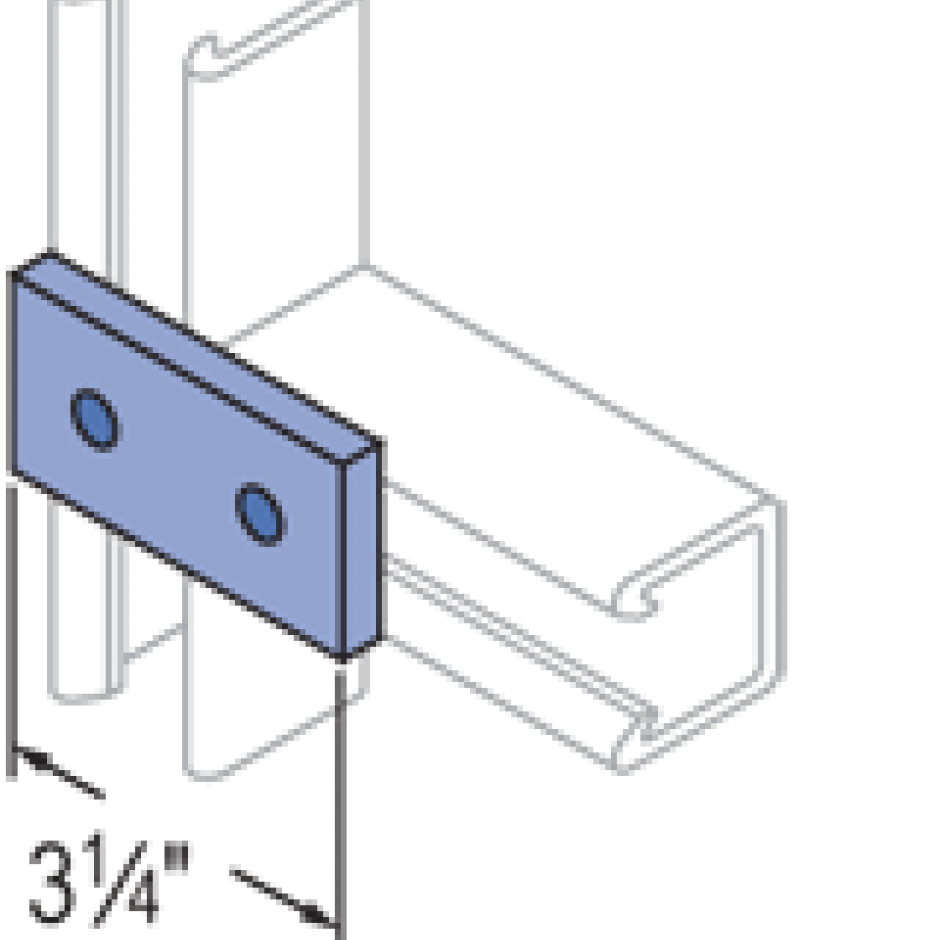 F20p V-2500, F20p V-2800(grooved) - 2 Hole, Flat Plate Fiberglass 