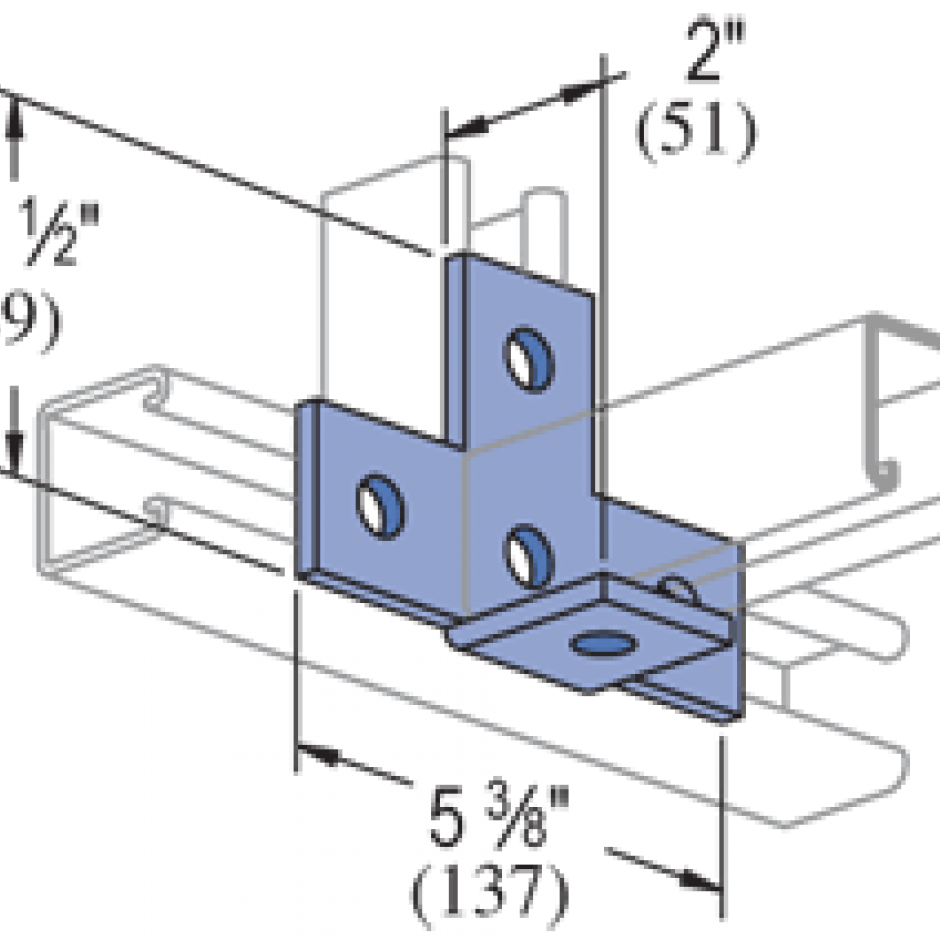 P1029 - 5 Hole, 90° Fitting | Unistrut Hawaii | Honolulu, Hawaii