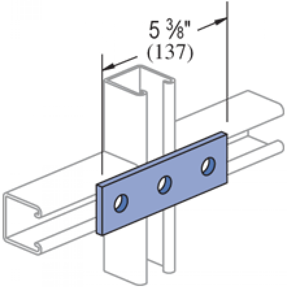 P1066 - 3 Hole, Flat Plate Fitting | Unistrut Hawaii | Honolulu, Hawaii