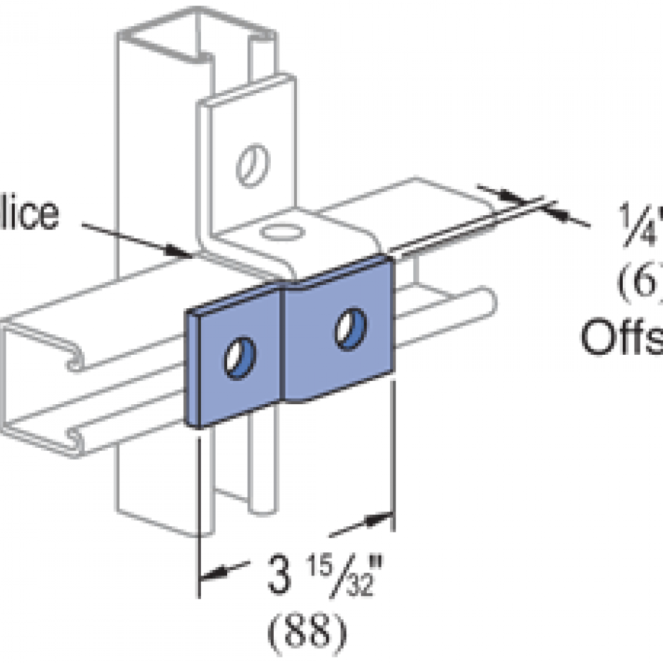 P1454 - 2 Hole, "Z" Shape Fitting | Unistrut Hawaii | Honolulu, Hawaii